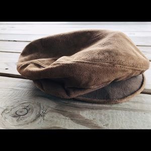 VTG 1Stetson Genuine Suede Leather Flat Hat Sz M